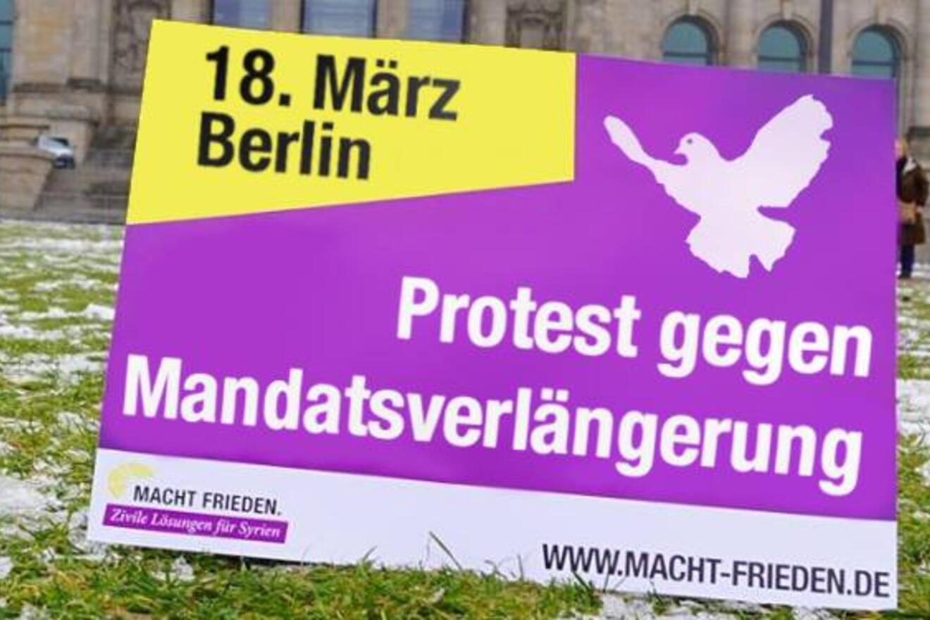 So, 18.03., 13 Uhr, Wiese vor dem Reichstag: Kommt und protestiert mit uns!