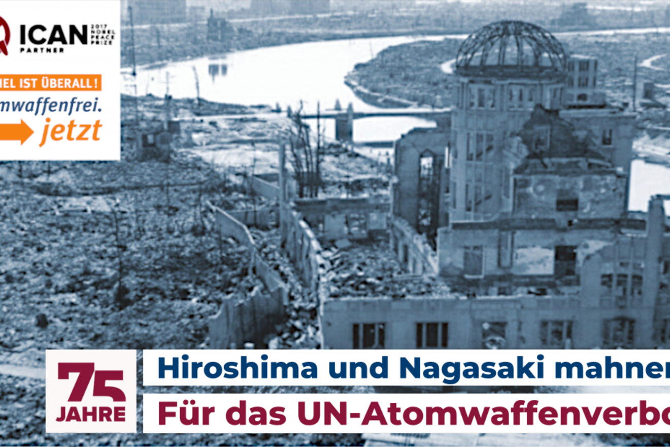 Städteliste zur Großflächenkampagne "75 Jahre Hiroshima & Nagasaki"