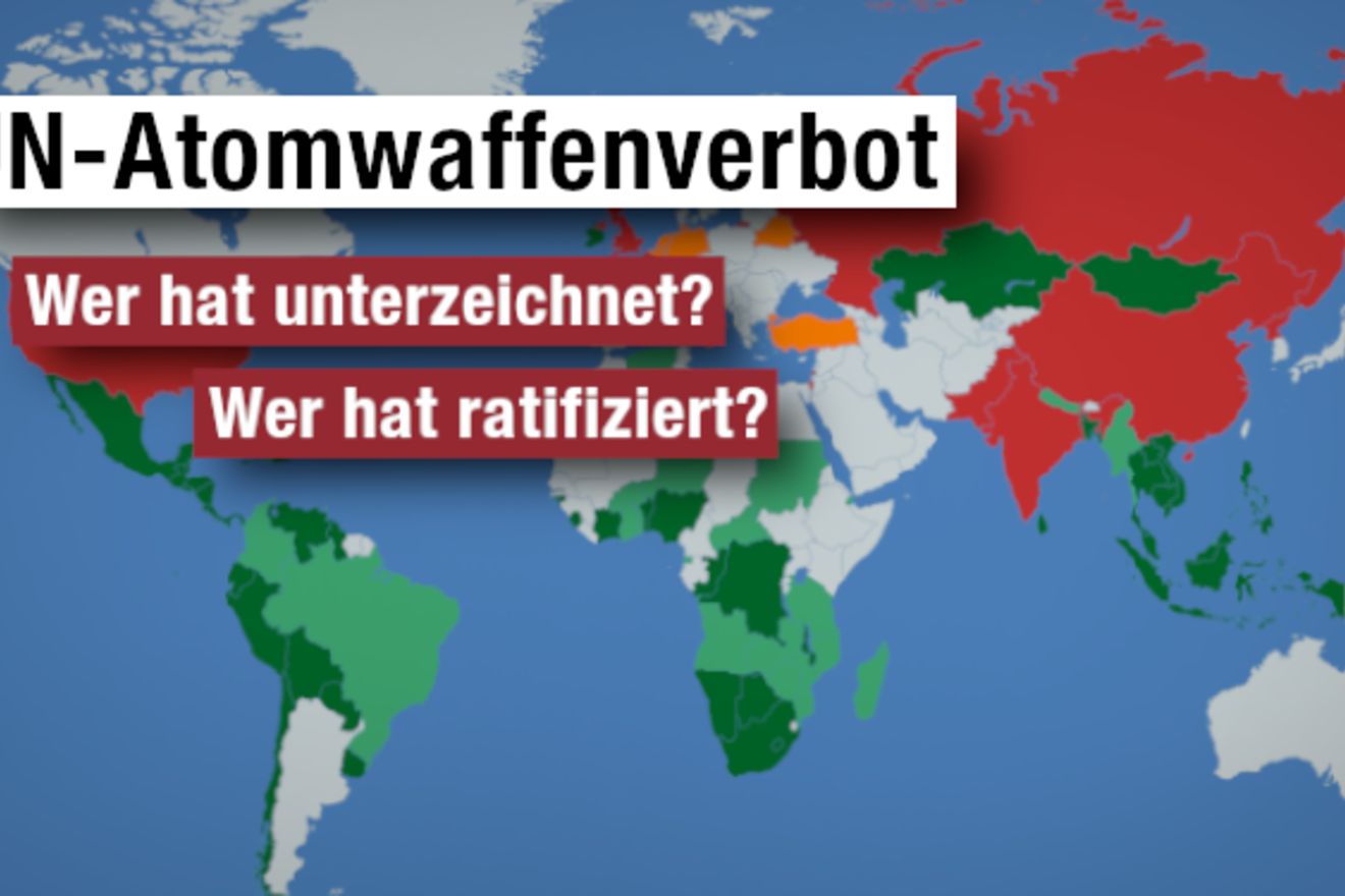 UN-Atomwaffenverbotsvertrag: Unterzeichnungen und Ratifizierungen