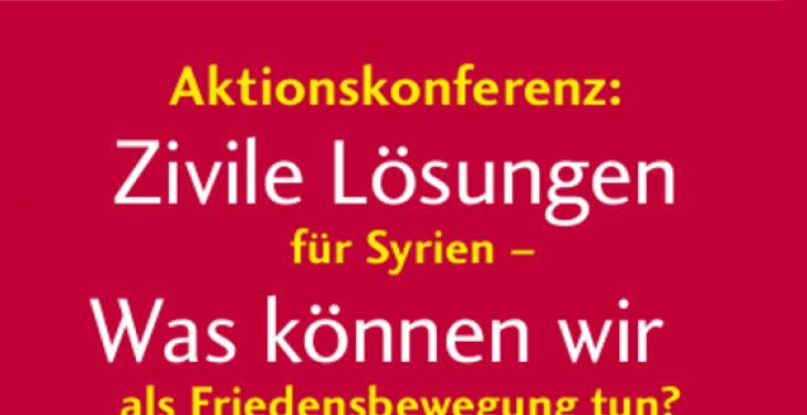 Aktionskonferenz der Kampagne "MACHT FRIEDEN. Zivile Lösungen für Syrien" am 13. Mai in Köln