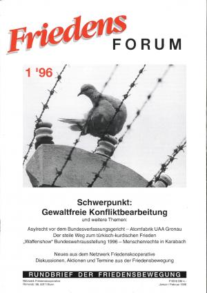 Cover FriedensForum 1/1996