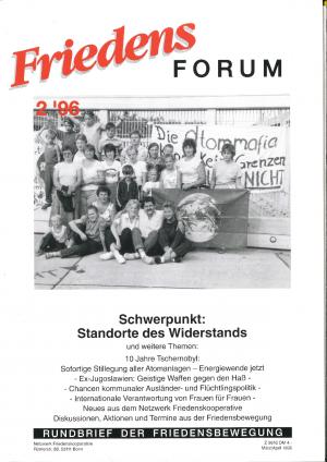 Cover FriedensForum 2/1996