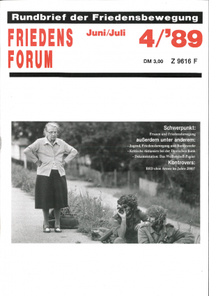 Titelblatt FriedensForum 4 1989 