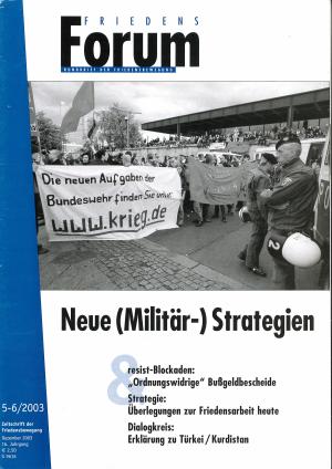 Cover FriedensForum 5.6/2003