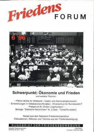 Cover FriedensForum 6/1996