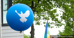 Protestaktion vor Rheinmetall am 11. Mai 2021 in Düsseldorf