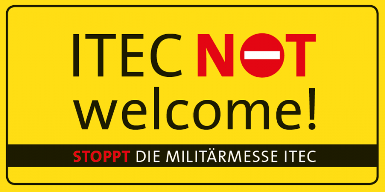 ITEC: Protest gegen Militärmesse in Stuttgart