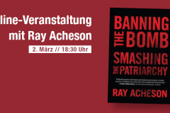  Jetzt anmelden zur Online-Veranstaltung mit Ray Acheson am 2. März 2022